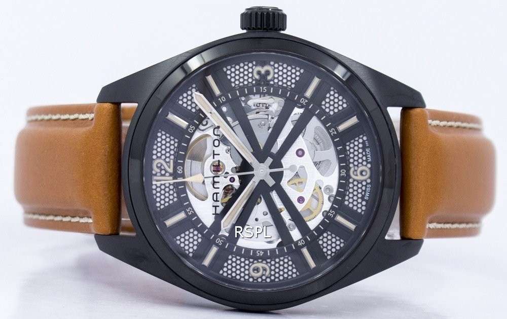 Hamilton Khaki Field Automatic Skeleton H72585535 Men's Watch
