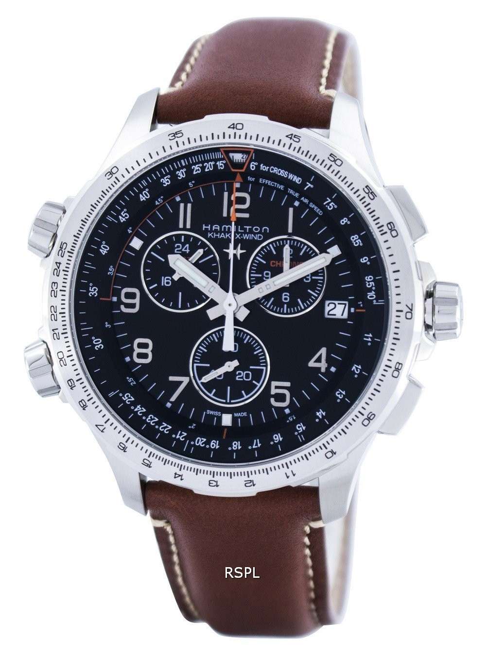 Hamilton Khaki Aviation X-Wind Chronograph Quartz GMT Swiss Made H77912535 Mens Watch