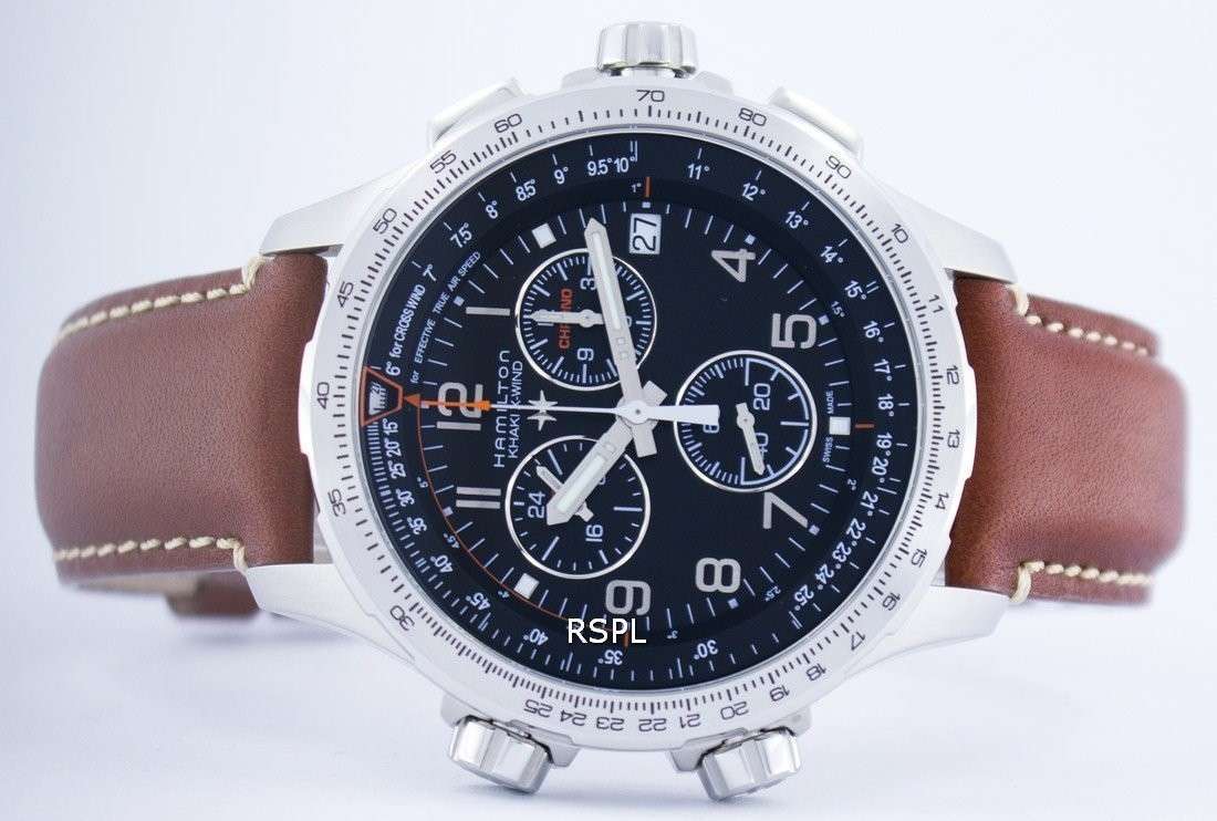 Hamilton Khaki Aviation X-Wind Chronograph Quartz GMT Swiss Made H77912535 Mens Watch