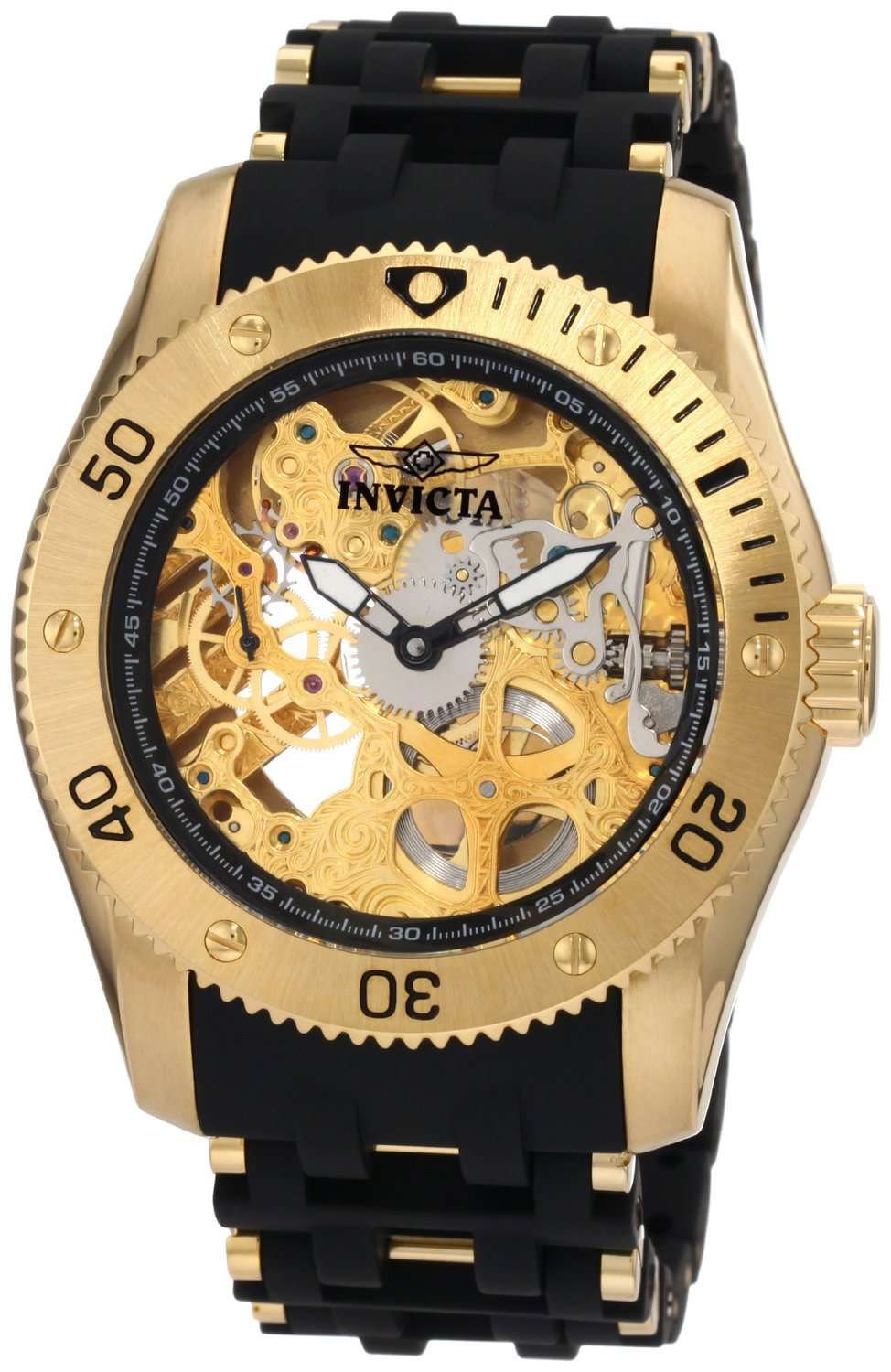 Invicta Sea Spider Gold-Tone Skeleton Dial INV1261/1261 Mens Watch