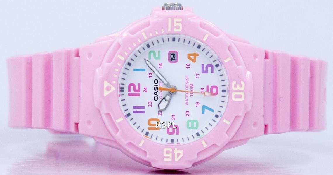 Casio Pink Resin Strap LRW-200H-4B2VDF LRW200H-4B2VDF Women's Watch