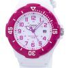 Casio Analog Hot Pink White Dial LRW-200H-4BVDF LRW200H-4BVDF Women's Watch