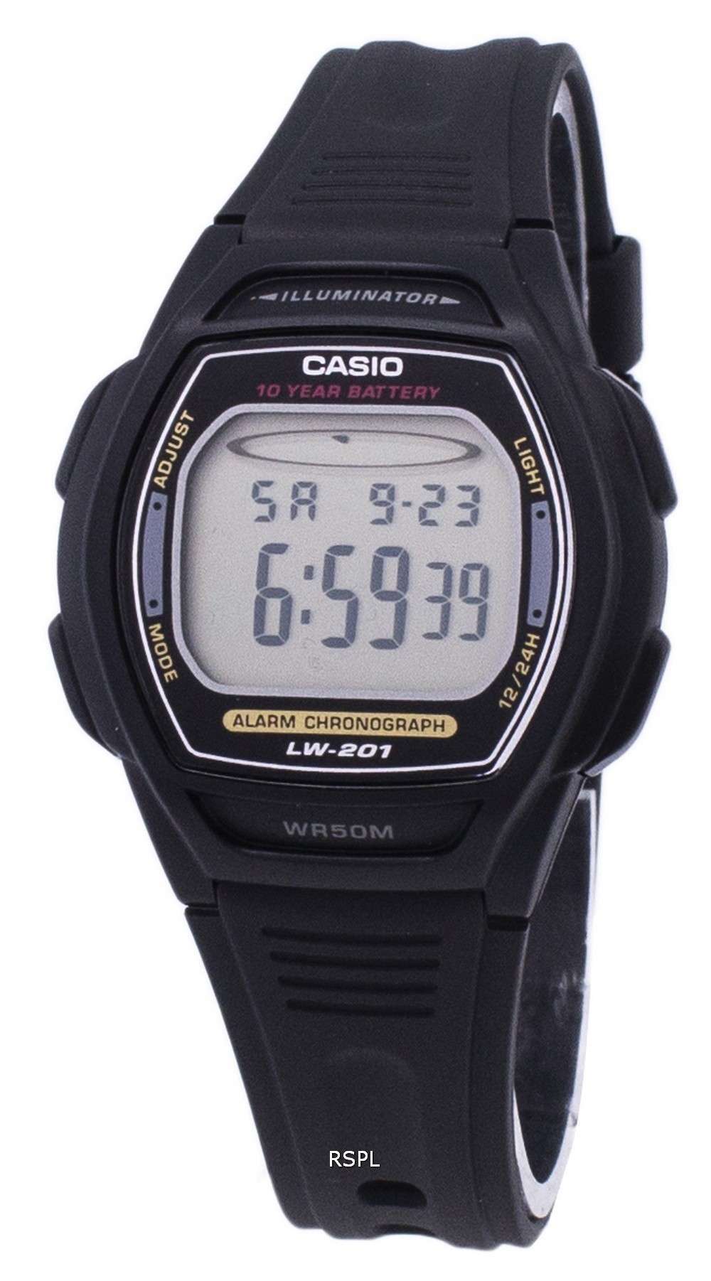 Casio Digital Alarm Chrono Illuminator LW-201-1AVDF Women's Watch