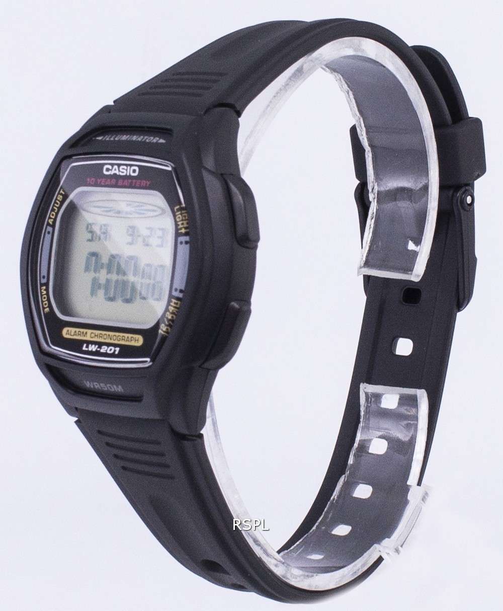 Casio Digital Alarm Chrono Illuminator LW-201-1AVDF Women's Watch