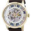 Fossil Townsman Automatic Skeleton Dial Brown Leather ME3043 Mens Watch