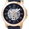 Fossil Grant Automatic Navy Blue Skeleton Dial ME3102 Mens Watch