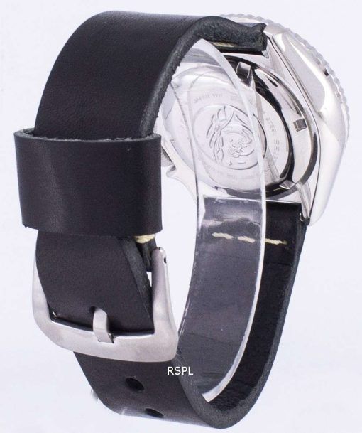 Seiko Automatic SKX007J1-LS14 Diver's 200M Japan Made Black Leather Strap Men's Watch