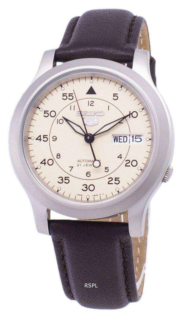 Seiko 5 Military SNK803K2-SS4 Automatic Brown Leather Strap Men's Watch