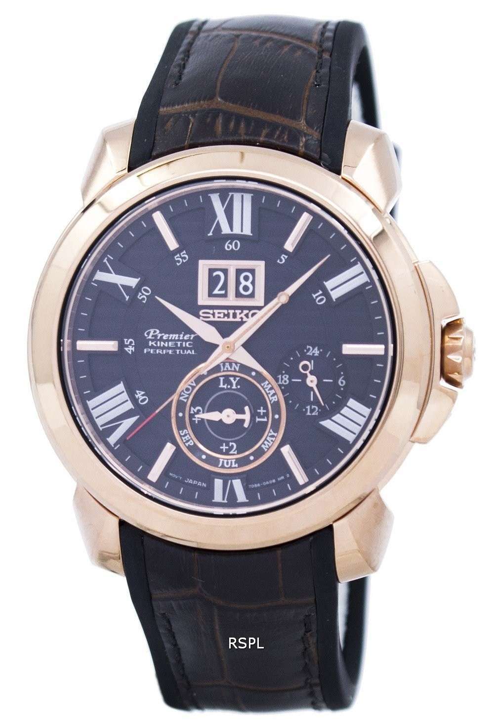 Seiko Premier Kinetic Perpetual Calendar SNP146 SNP146P1 SNP146P Men's Watch