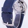 Seiko 5 Sports SNZG15J1-LS13 Japan Made Dark Blue Leather Strap Men's Watch