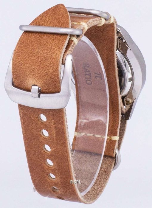 Seiko 5 Sports SNZG15J1-LS18 Automatic Japan Made Brown Leather Strap Men's Watch