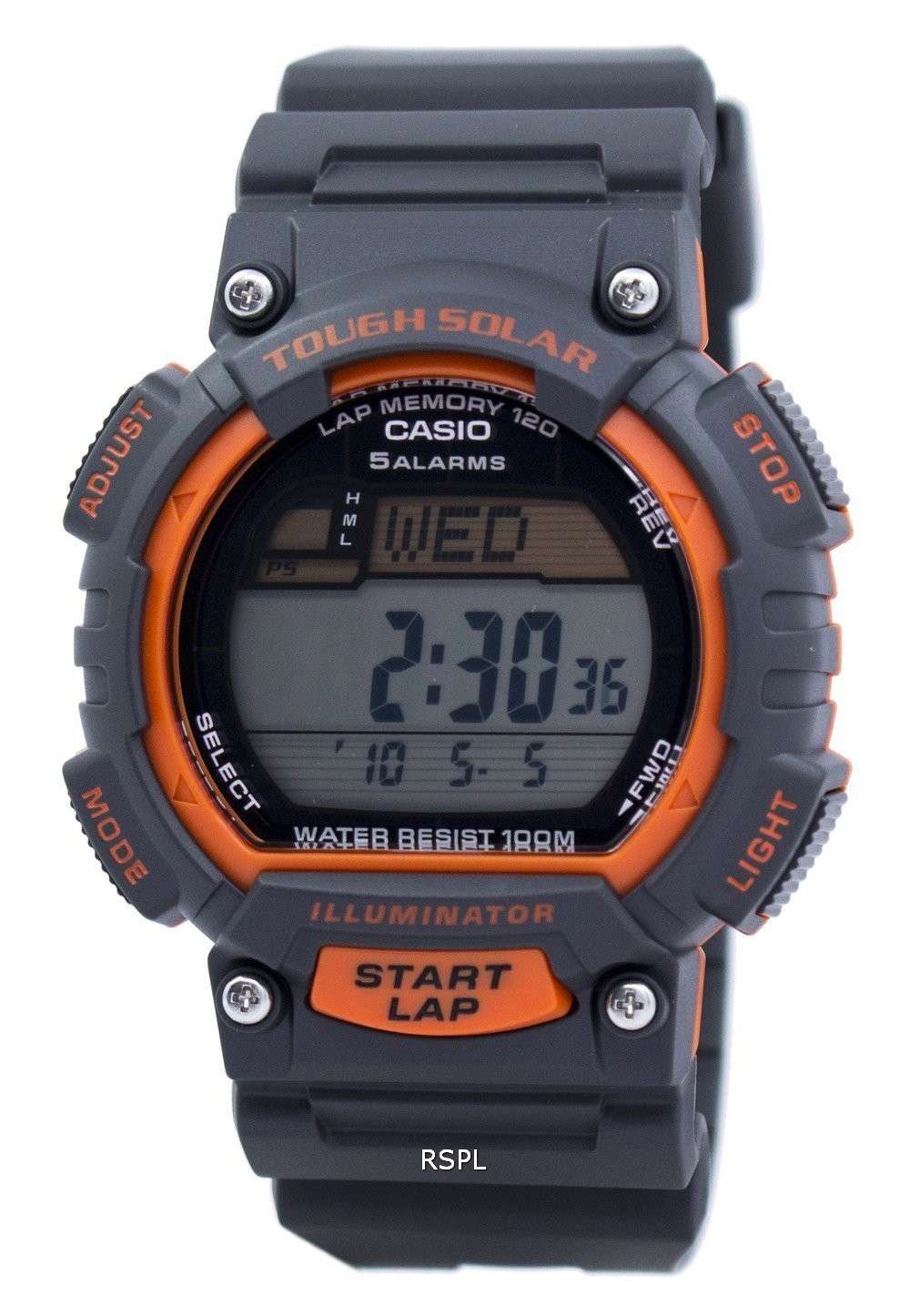 Casio Tough Solar Illuminator Lap Memory Alarm Digital STL-S100H-4AV STLS100H-4AV Men's Watch