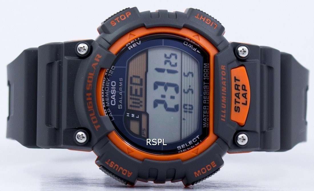 Casio Tough Solar Illuminator Lap Memory Alarm Digital STL-S100H-4AV STLS100H-4AV Men's Watch