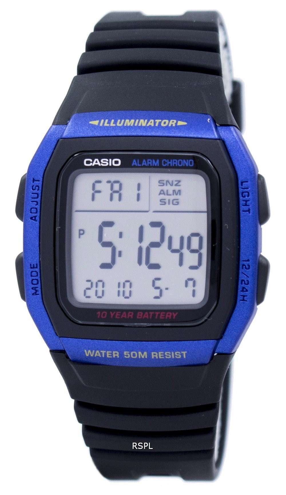 Casio Youth Series Illuminator Alarm Chronograph Digital W-96H-2AV W96H-2AV Men's Watch