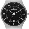 Skagen Grenen Classic Black Dial Black Leather 233XXLSLB Mens Watch