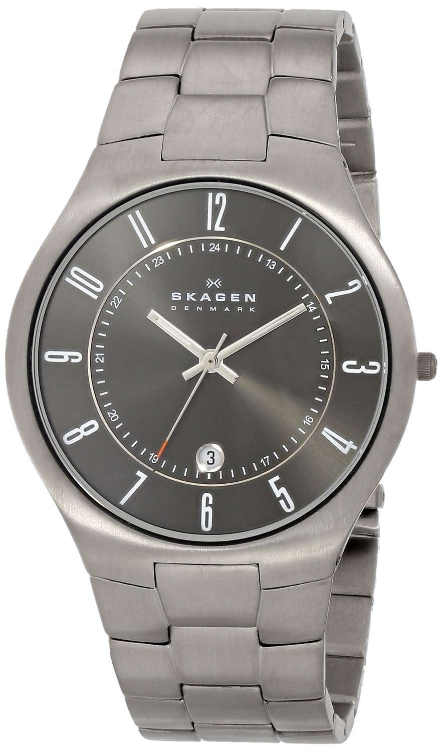 Skagen Grenen Titanium Black Dial 801XLTXM Mens Watch