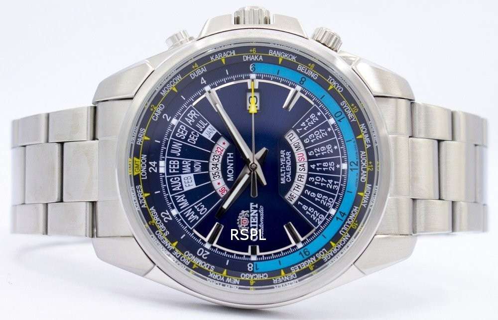Orient Automatic Multi Year Calendar World Time EU0B002D Mens Watch