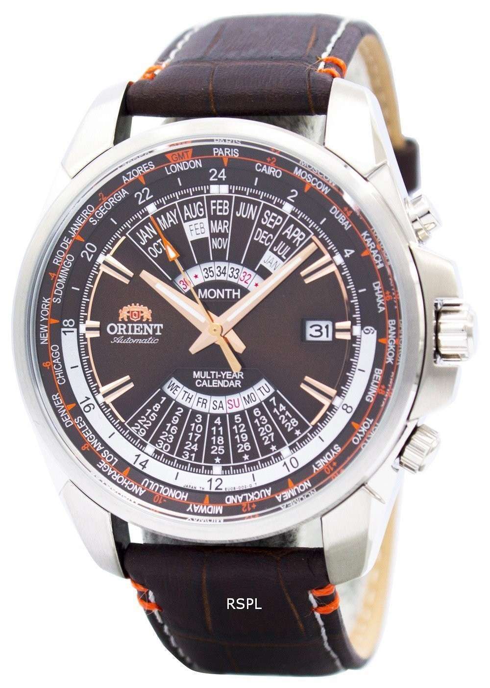 Orient Automatic Multi Year Calendar World Time EU0B004T Mens Watch