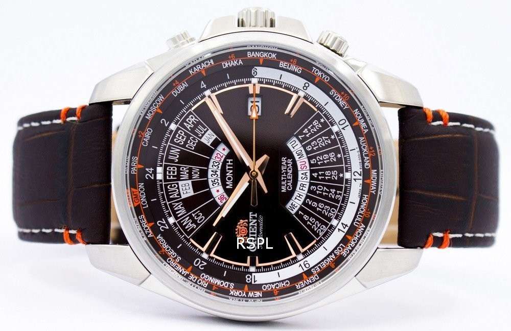 Orient Automatic Multi Year Calendar World Time EU0B004T Mens Watch