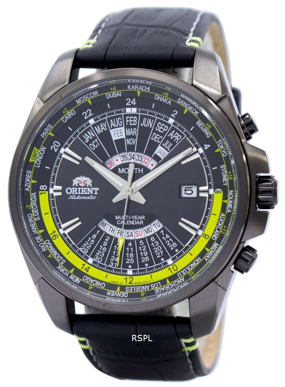 Orient Automatic Multi Year Calendar World Time EU0B005B Mens Watch