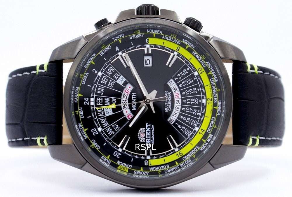 Orient Automatic Multi Year Calendar World Time EU0B005B Mens Watch
