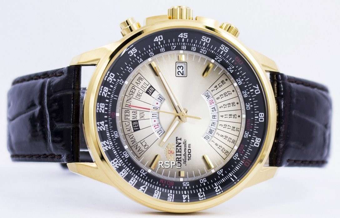 Orient Automatic Multi Year Calendar 100M FEU0700AUH Mens Watch