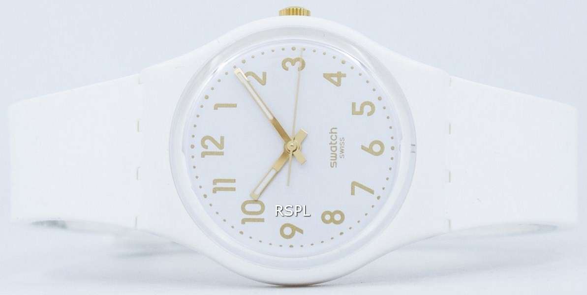 Swatch Originals White Bishop Quartz GW164 Unisex Watch