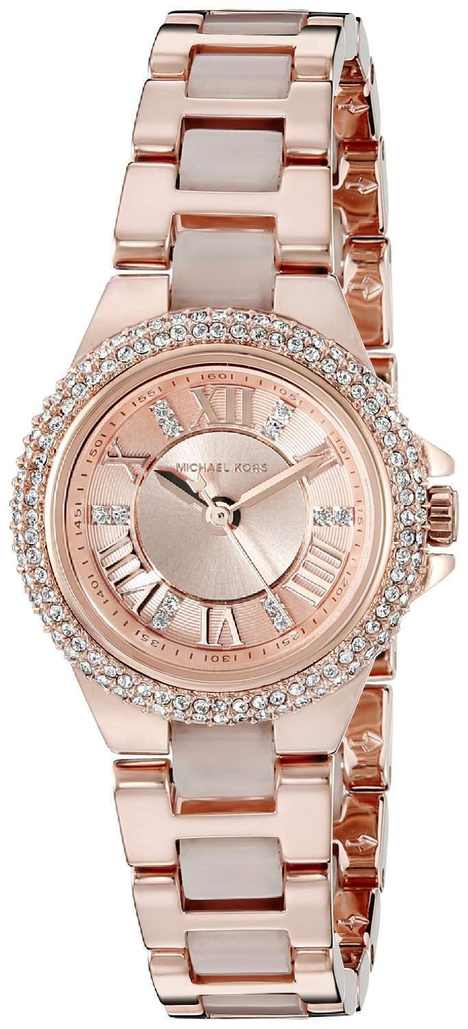 Michael Kors Petite Camille Rose Gold Tone Crystals MK4292 Women's Watch