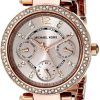 Michael Kors Parker Mini Multi-Function Rose Dial MK6110 Womens Watch