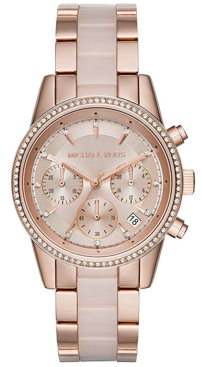 Michael Kors Ritz Chronograph Quartz Crystal Accent MK6307 Women's Watch