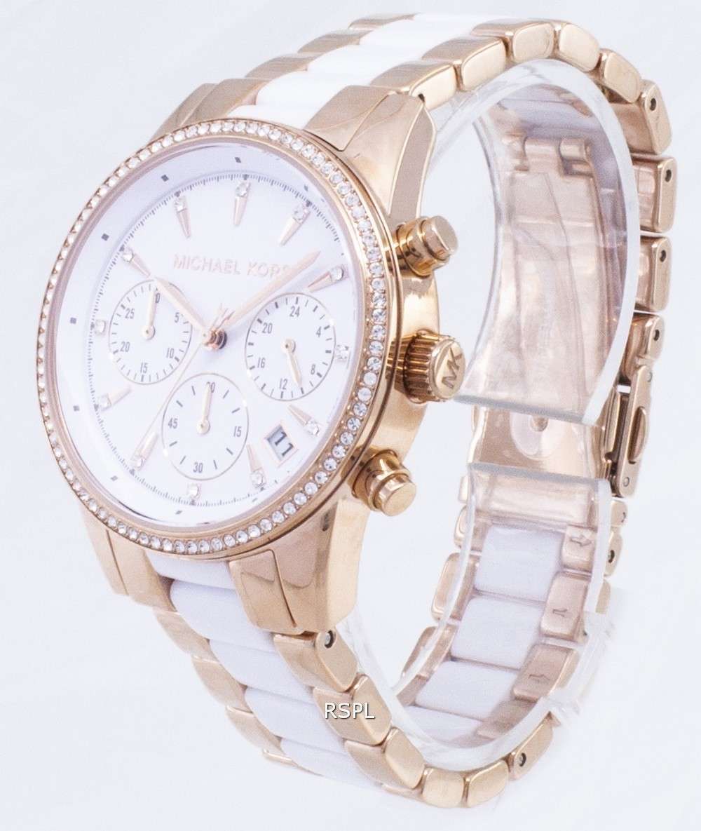 Michael Kors Ritz Quartz Chronograph Crystal Accent MK6324 Women's Watch