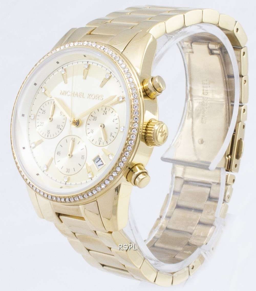 Michael Kors Ritz Chronograph Quartz Diamond Accents MK6356 Women's Watch