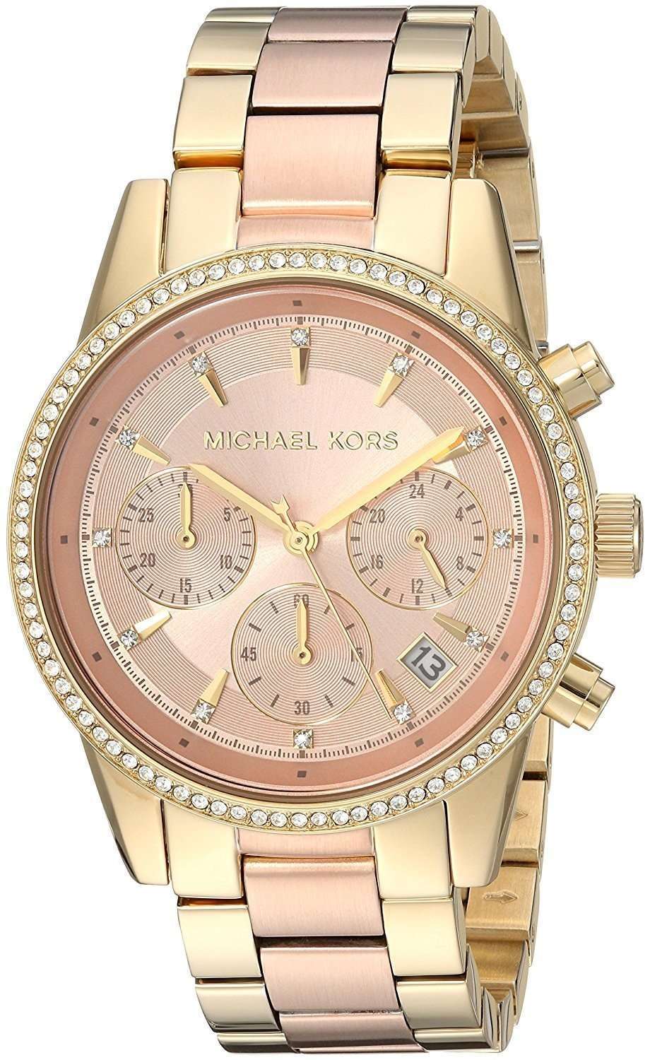 Michael Kors Ritz Chronograph Quartz Diamond Accent MK6475 Women's Watch