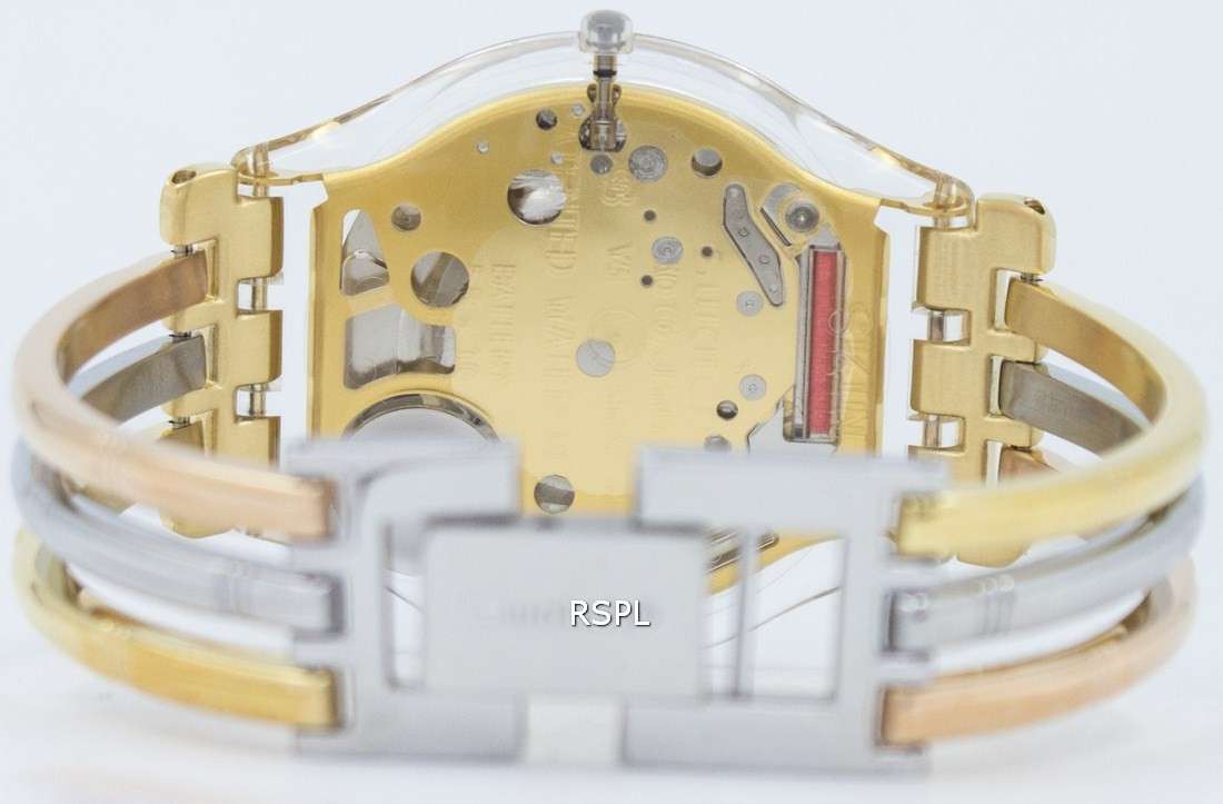Swatch Skin Tri Gold Quartz SFK240B Women's Watch