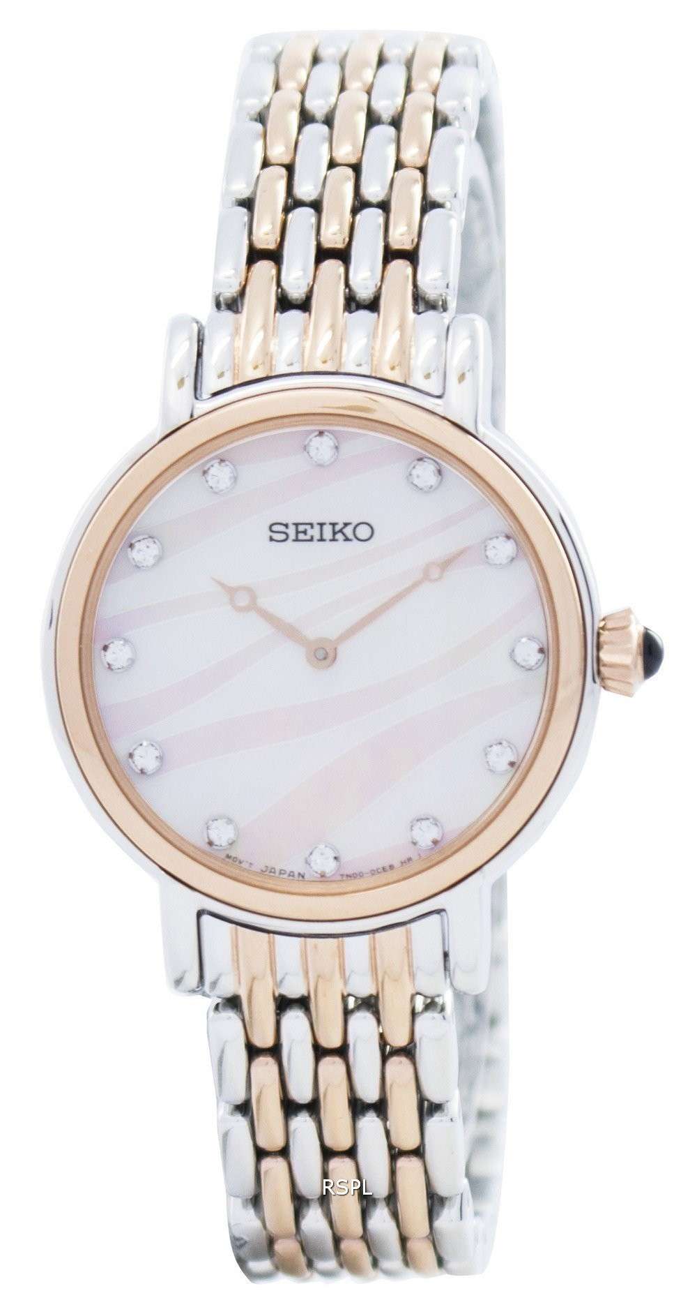 Seiko Quartz Swarovski Crystals SFQ806 SFQ806P1 SFQ806P Women's Watch