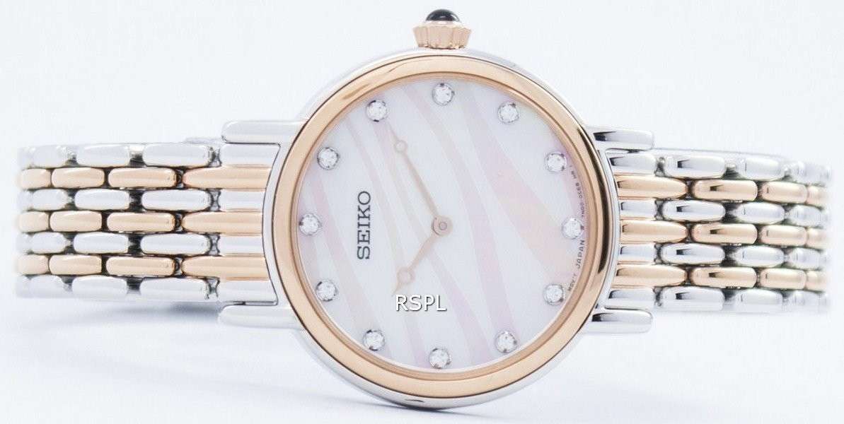 Seiko Quartz Swarovski Crystals SFQ806 SFQ806P1 SFQ806P Women's Watch