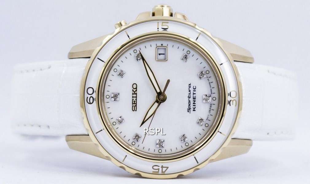 Seiko Sportura Kinetic Diamond Accent SKA876 SKA876P1 SKA876P Womens Watch