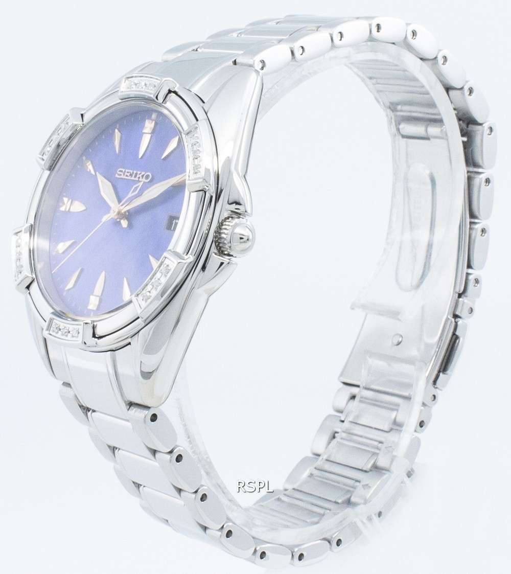 Seiko Classic SKK881P SKK881P1 SKK881 Diamond Accents Quartz Women's Watch