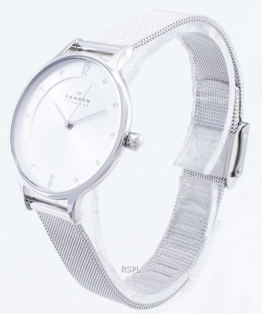 Skagen Anita Silver Dial Swarovski Crystal Mesh Bracelet SKW2149 Womens Watch