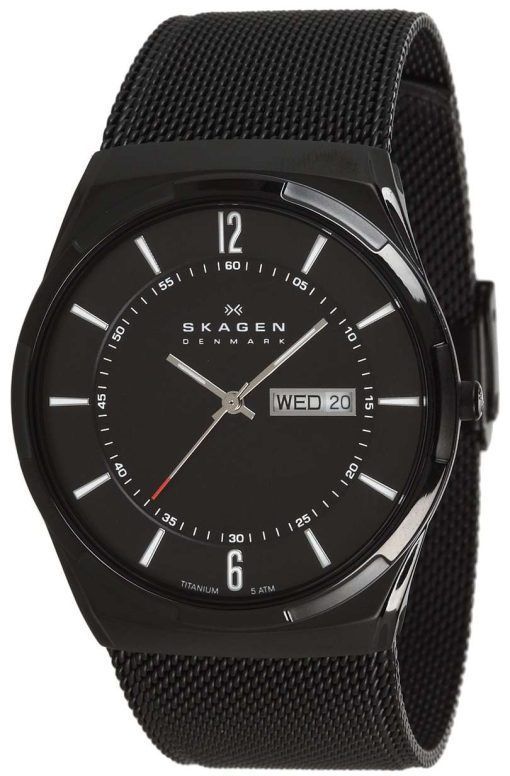 Skagen Melbye Black Titanium Case with Mesh Band SKW6006 Mens Watch