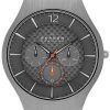 Skagen Grenen Grey Dial Gunmetal Titanium SKW6146 Mens Watch
