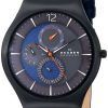 Skagen Grenen Perforated Blue Leather SKW6149 Mens Watch