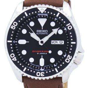Seiko Automatic Diver's Ratio Brown Leather SKX007J1-LS12 200M Men's Watch