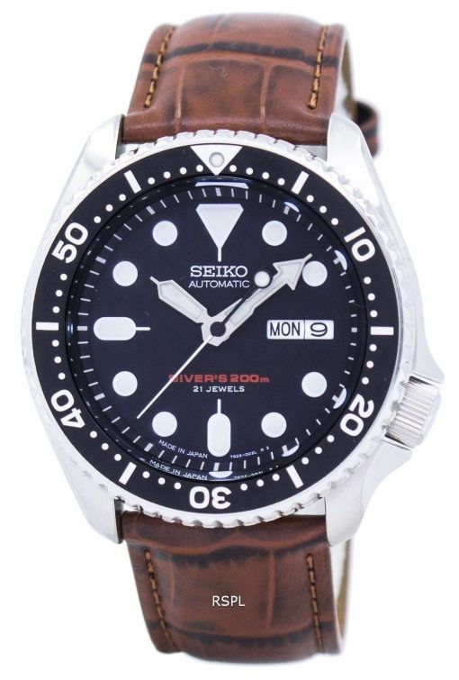 Seiko Automatic Diver's Ratio Brown Leather SKX007J1-LS7 200M Men's Watch