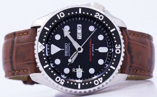 Seiko Automatic Diver's Ratio Brown Leather SKX007J1-LS7 200M Men's Watch