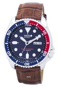 Seiko Automatic Diver's Ratio Brown Leather SKX009J1-LS7 200M Men's Watch