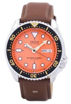 Seiko Automatic Diver's Ratio Brown Leather SKX011J1-LS12 200M Men's Watch