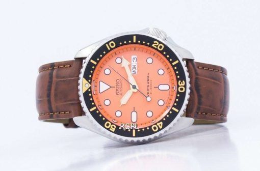 Seiko Automatic Diver's Ratio Brown Leather SKX011J1-LS7 200M Men's Watch