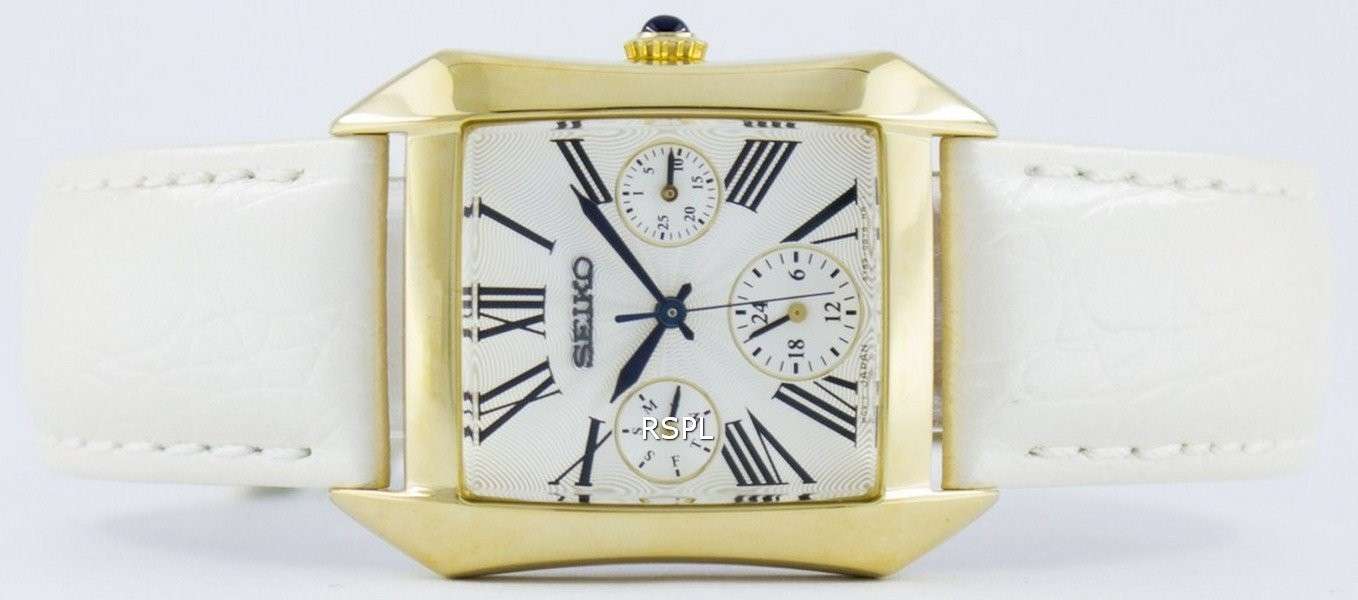 Seiko Rectangular Multi-Function Quartz Analog SKY736P2 Women's Watch