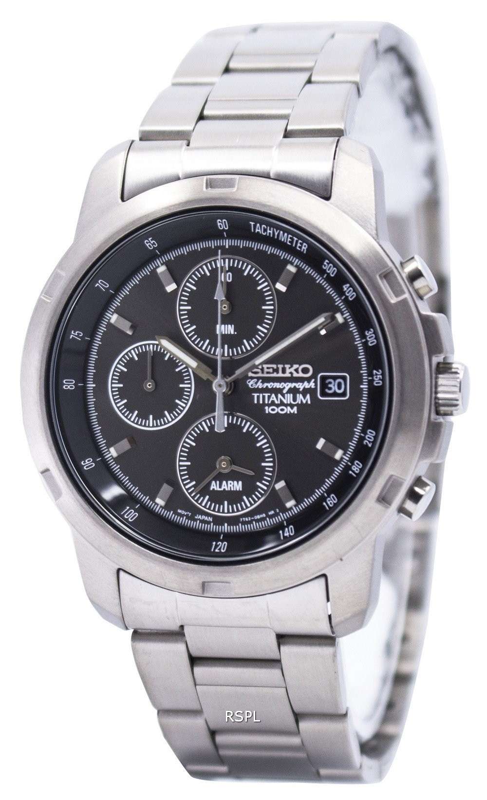 Seiko Titanium Alarm Chronograph SNA107 SNA107P1 SNA107P Mens Watch